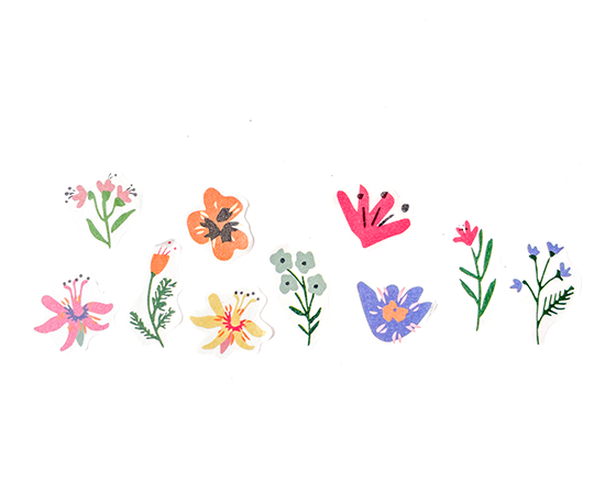 Washi stickers - Fleurs