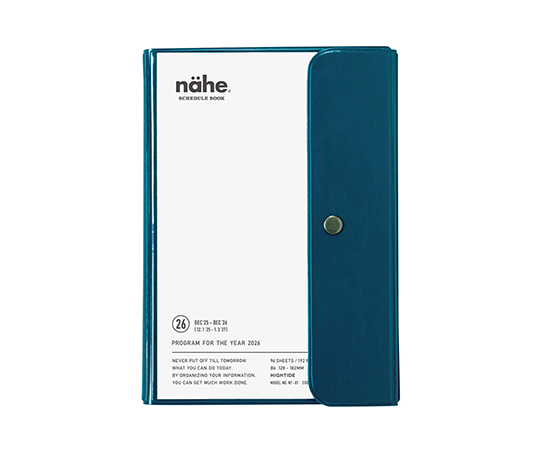 Hightide Agenda 2026 colonnes - Nähe B6 à pression - Bleu (type T)