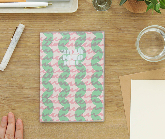 Hightide Agenda 2026 mensuel - Vagues - Rose/vert (type K)