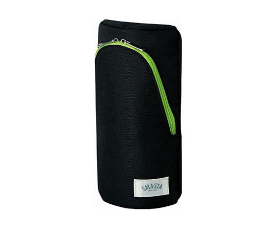 Trousse zipée et aimantée Sma·sta - Noir avec zip vert