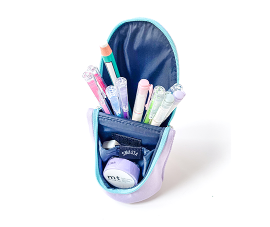 Trousse zipée et aimantée Sma·sta - Bleu clair