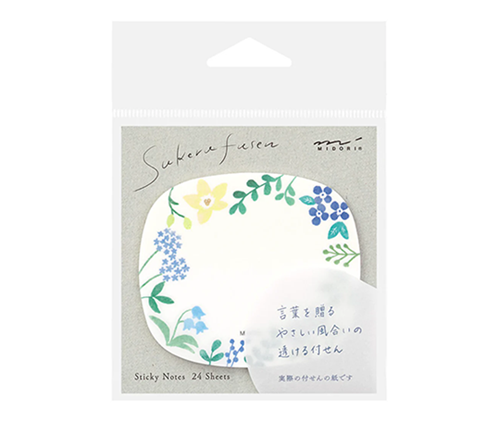 Midori - notes adhésives translucides - Fleurs sauvages