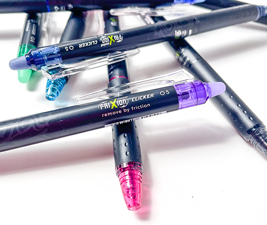 Pilot Frixion Point Clicker - Roller à encre gel effaçable - Violet