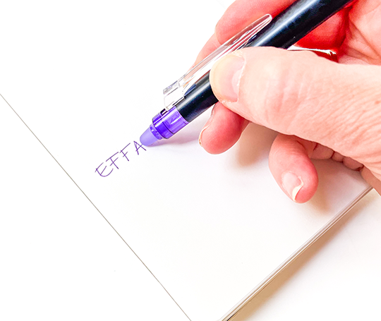 Pilot Frixion Point Clicker - Roller à encre gel effaçable - Violet