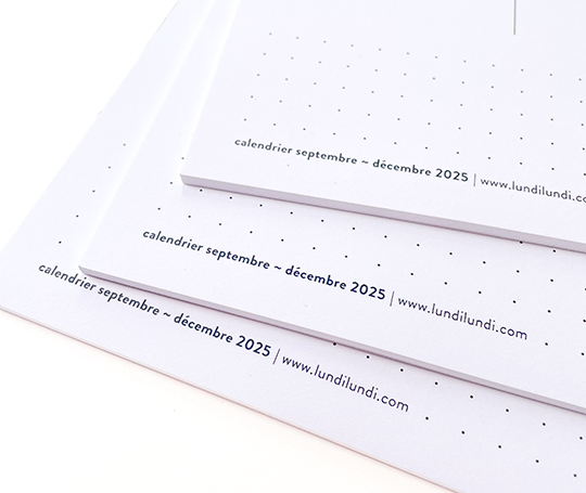 Calendrier 2025-2026 Lundi - 16 mois
