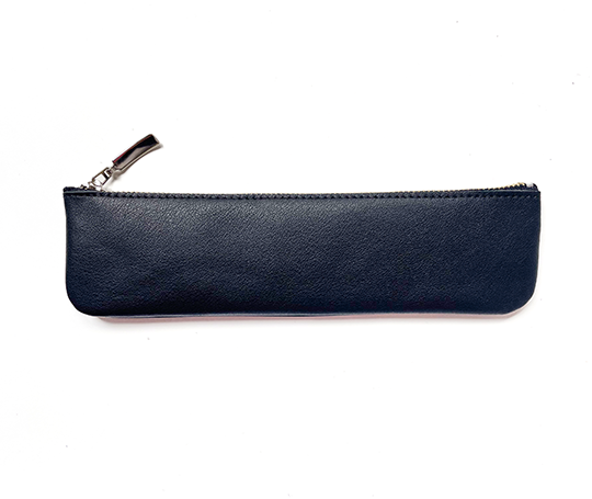 Plumier plat en cuir