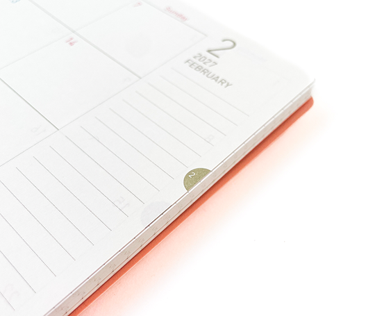 Sooofa - Agenda mensuel 2026 soft ring - Rose