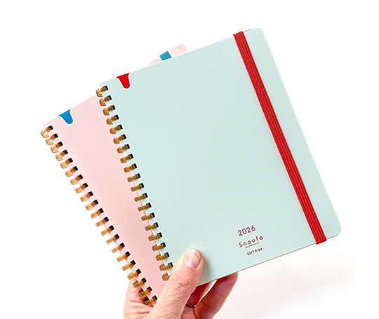 Sooofa - Agenda mensuel soft ring - Vert