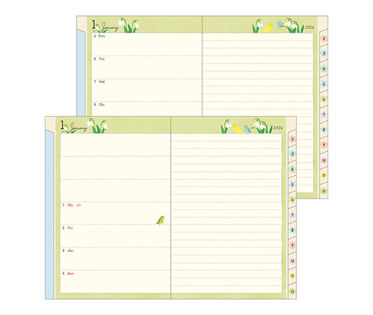 Midori - Agenda 2026 B6 - Oiseaux