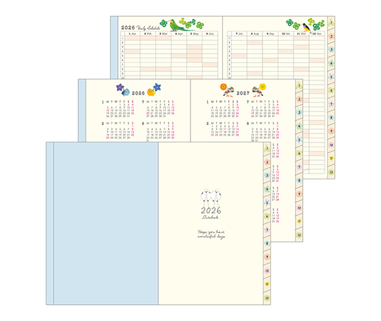 Midori - Agenda 2026 B6 - Oiseaux