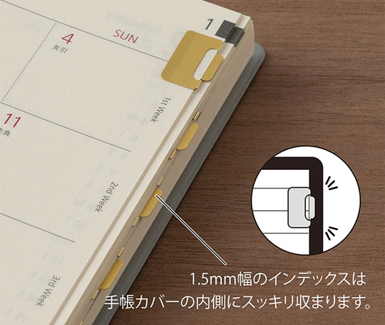 Midori - marque-pages index clips - laiton