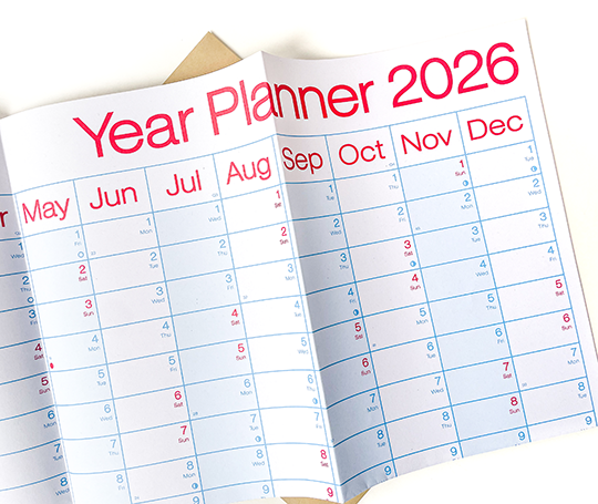 Crispin Finn - Year Planner 2026 (portrait)
