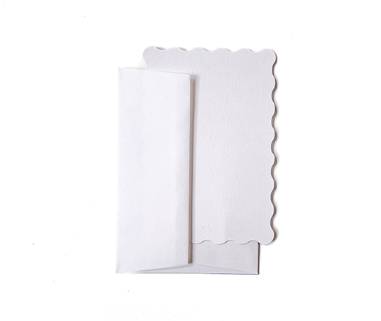 Carton A6 festonné - Pristine White