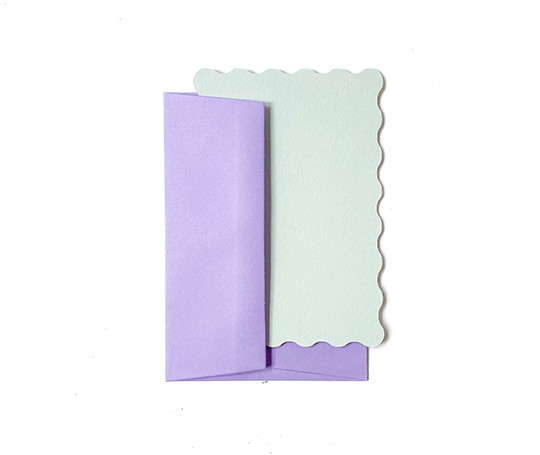 Carton A6 festonné - Powder Green