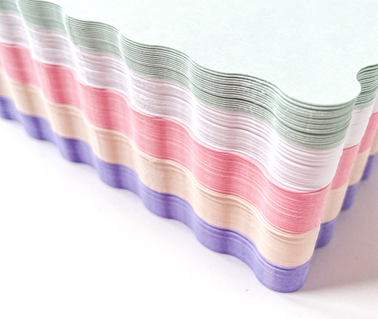 Carton A6 festonné - Candy Pink