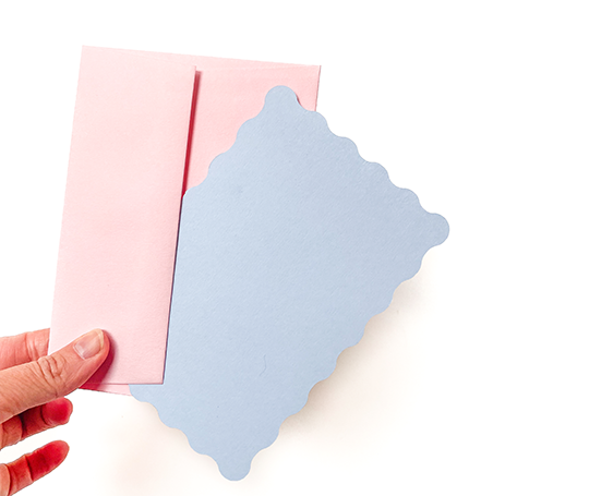 Carton A6 festonné - Azure Blue