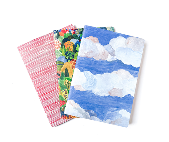 Carnet cousu - Nuages