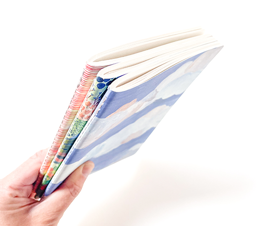 Carnet cousu - Nuages