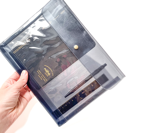 Pochette Nähe A5 - gris transparent