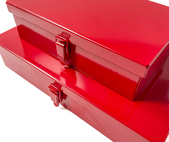 Boîte en métal - Rouge