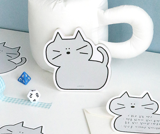 Bloc-notes Chat gris