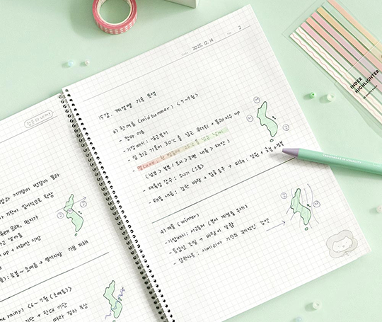 Carnet B5 à spirales Blah blah - Lavender