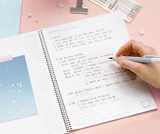 Carnet B5 à spirales Blah blah - Sky Blue