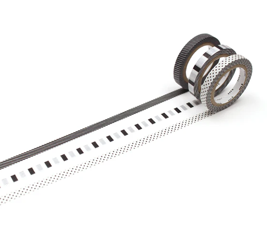 MT slim - washi tape 6 mm Deco noir&blanc