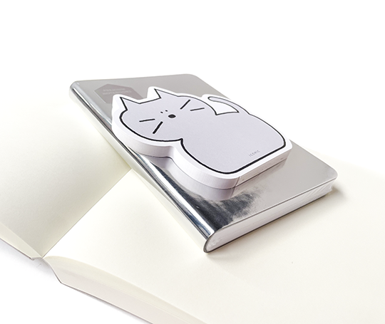 Bloc-notes Chat gris