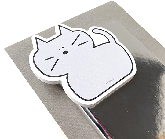 Bloc-notes Chat gris