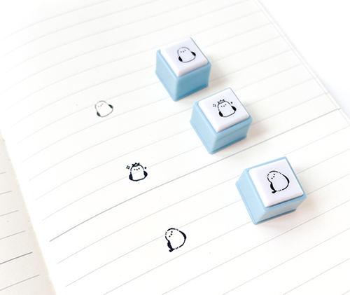 3 Cachets pré-encrés - Mésanges Shima Enaga