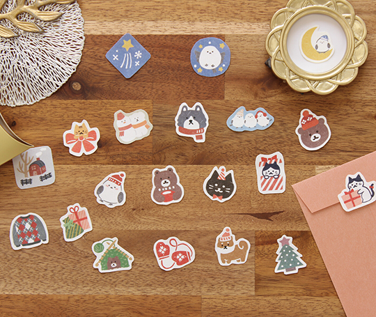 Autocollants "flake" - Chats & cadeaux