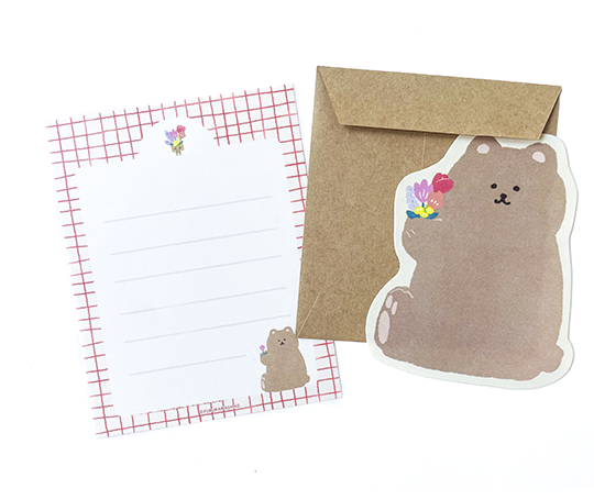 Petit set de papier à lettres - Ours