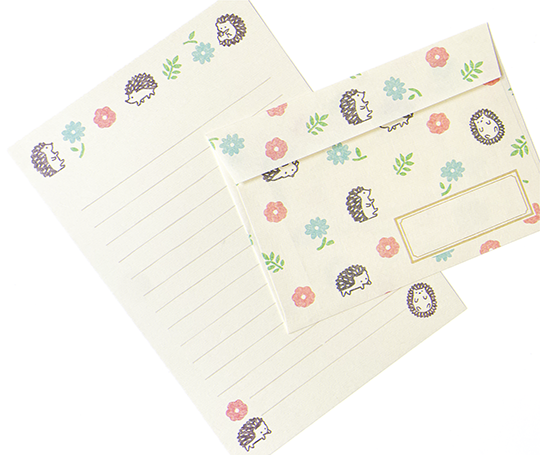 Set de papier à lettres - Hérisson