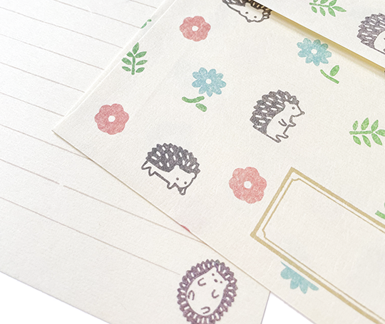 Set de papier à lettres - Hérisson