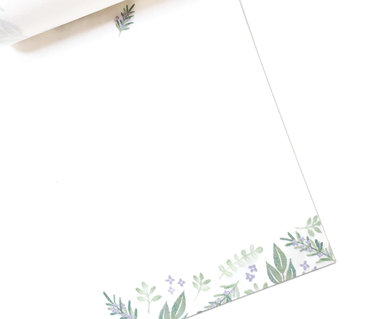 Papier à lettres - Romarin