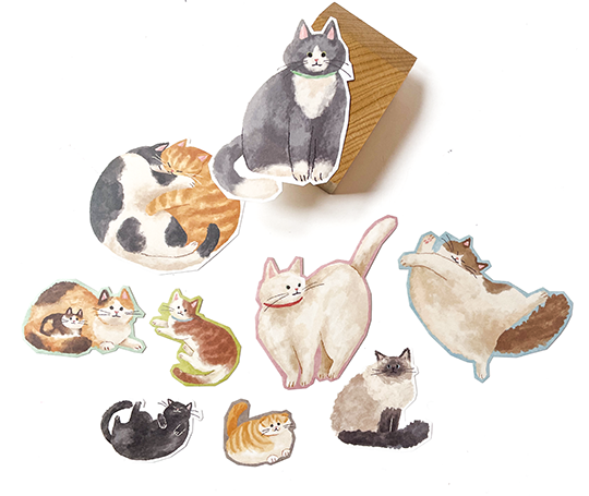 Grands autocollants - Chats