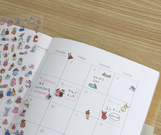 Planche d'autocollants - Mini personnages