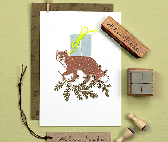 Cachet - Renard qui marche