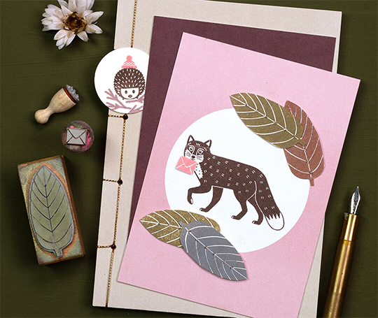 Cachet - Renard qui marche