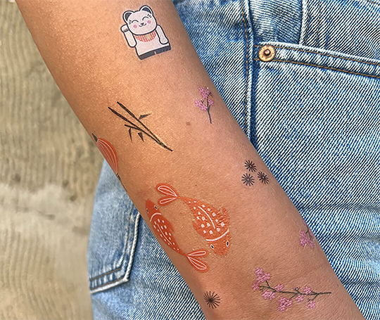 Mini tatouages éphémères - Japon