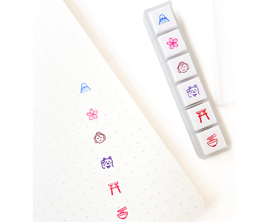 6 Cachets pré-encrés - Japon