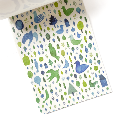 Bloc de feuilles autocollantes de papier washi - Motifs