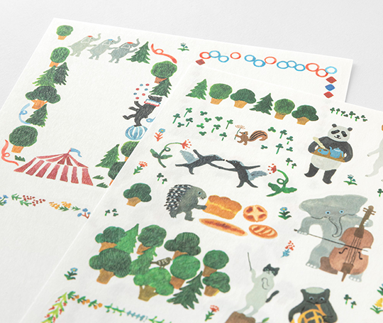 Midori - autocollants Yuru Log  - Forest Animals