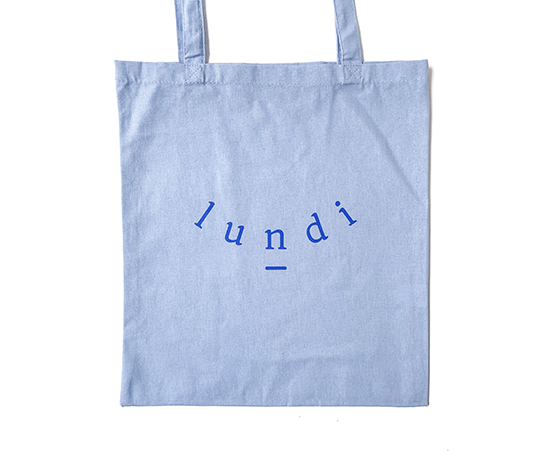 Tote bag Lundi 2025 - Bleu ciel