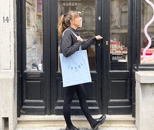 Tote bag Lundi 2025 - Bleu ciel