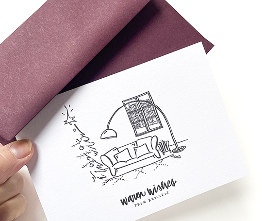 Carte - Warm wishes from Brussels - Salon