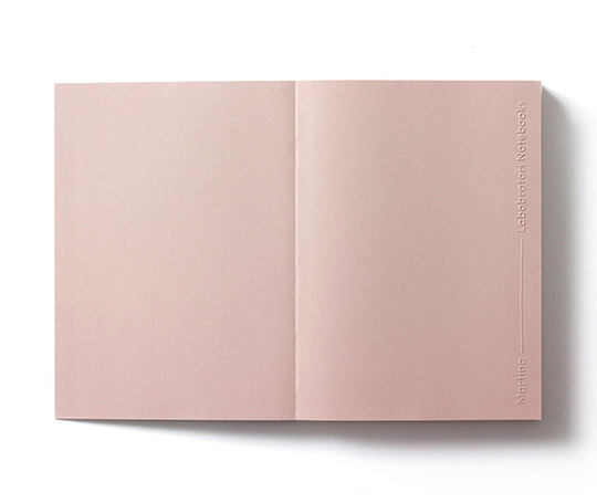 Carnet cousu main Martina à couverture gaufrée - Pink