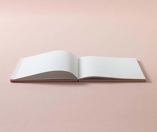 Carnet cousu main Martina à couverture gaufrée - Pink