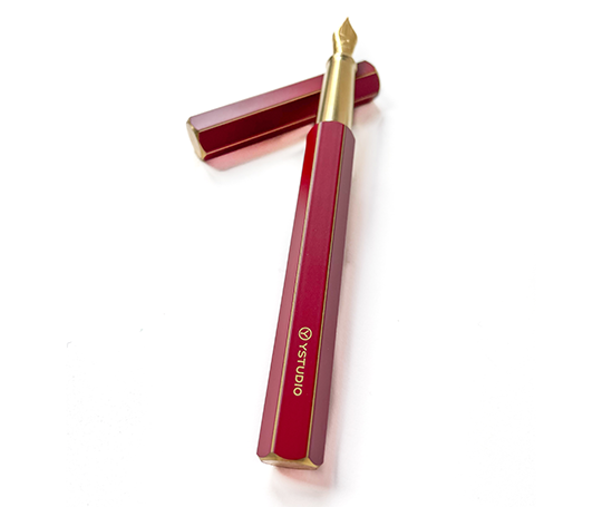 Ystudio stylo-plume en laiton - Rouge